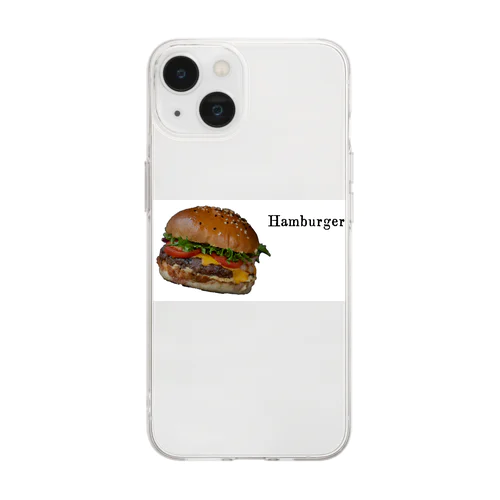 ハンバーガー Soft Clear Smartphone Case