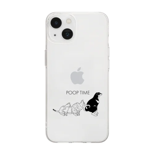 POOP TIME Soft Clear Smartphone Case