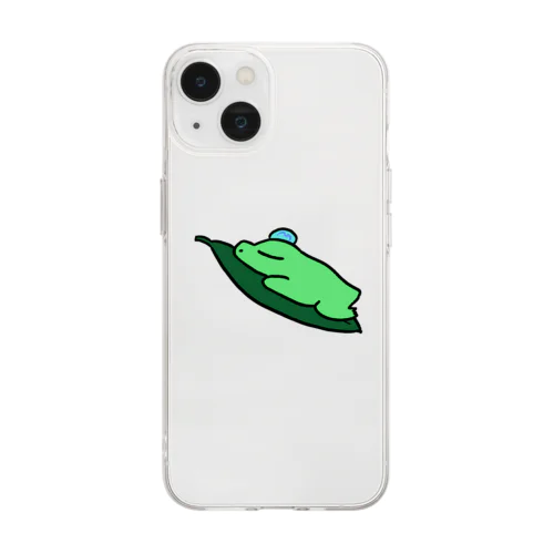 かえるぴょん Soft Clear Smartphone Case