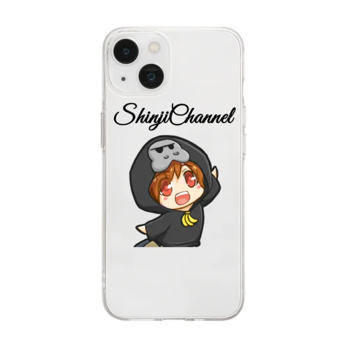 shinjiアイコン+ロゴ Soft Clear Smartphone Case