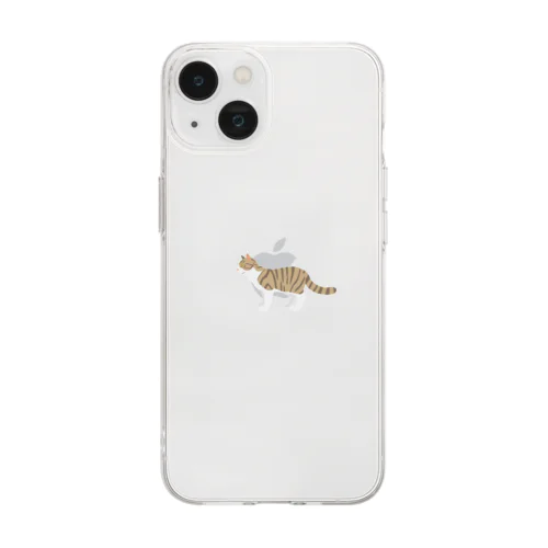 猫1-9 キジ白猫 Soft Clear Smartphone Case