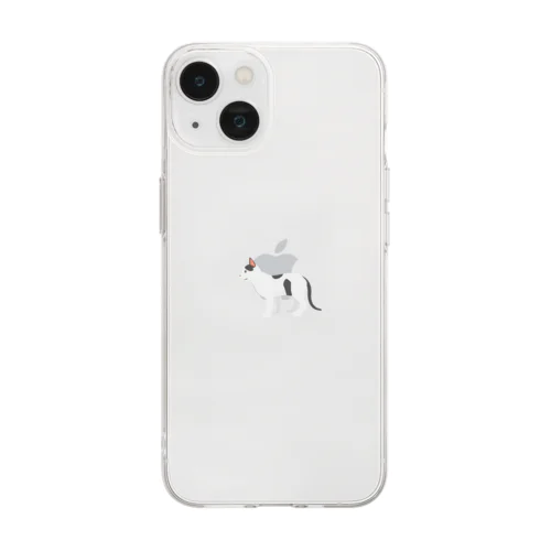 猫1-16 ぶち猫 Soft Clear Smartphone Case