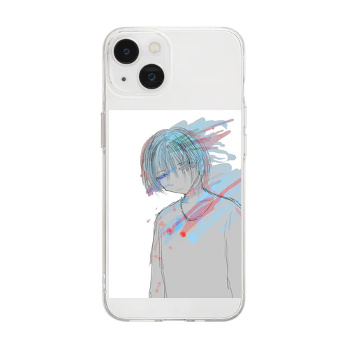 俯き Soft Clear Smartphone Case