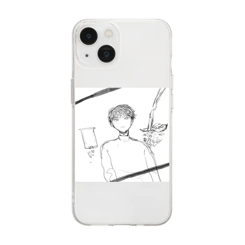 傾き Soft Clear Smartphone Case