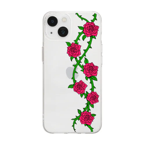 薔薇の腕 Soft Clear Smartphone Case