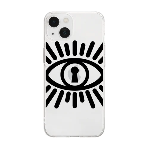 かぎあなの目 〜The keyhole’s eye〜 Soft Clear Smartphone Case