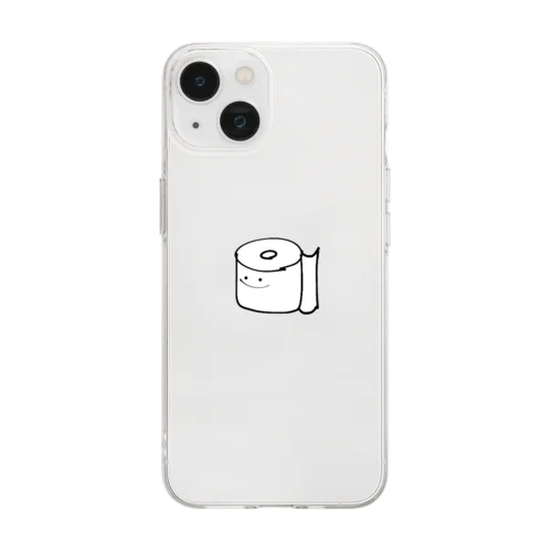 にこやかなトイレットペーパー Soft Clear Smartphone Case