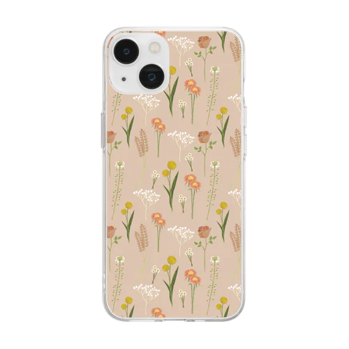 野に咲く花たち Soft Clear Smartphone Case