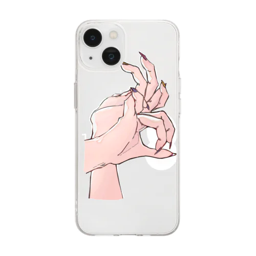 かげ絵　うさぎ Soft Clear Smartphone Case