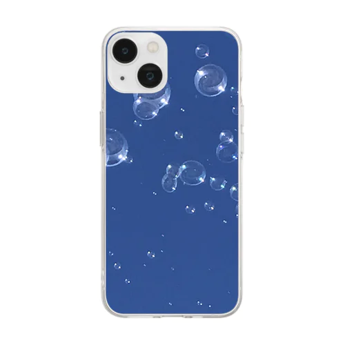 青空とシャボン玉 Soft Clear Smartphone Case