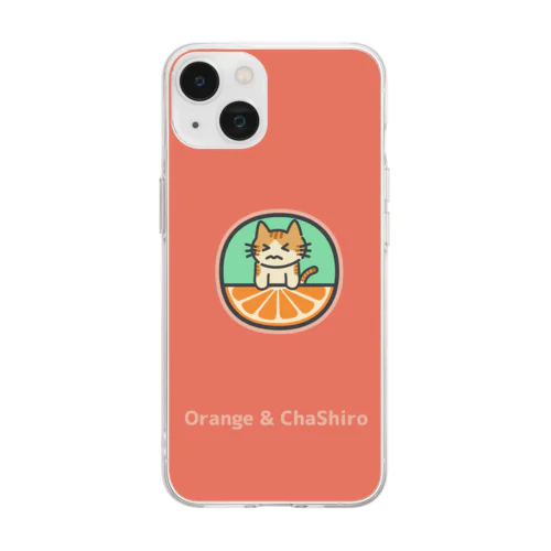 オレンジ＆チャシロ Soft Clear Smartphone Case