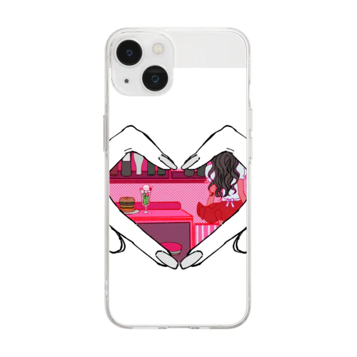 一目惚れ Soft Clear Smartphone Case