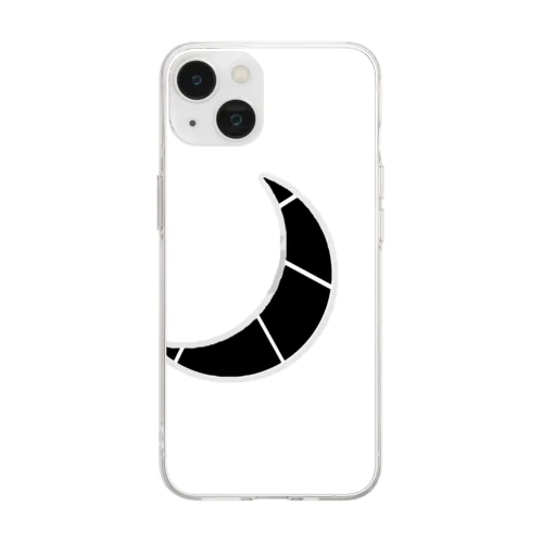 黒い月 Soft Clear Smartphone Case