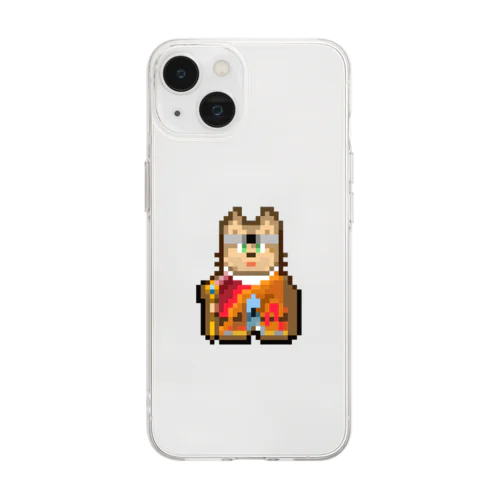 ドット絵太影くん Soft Clear Smartphone Case