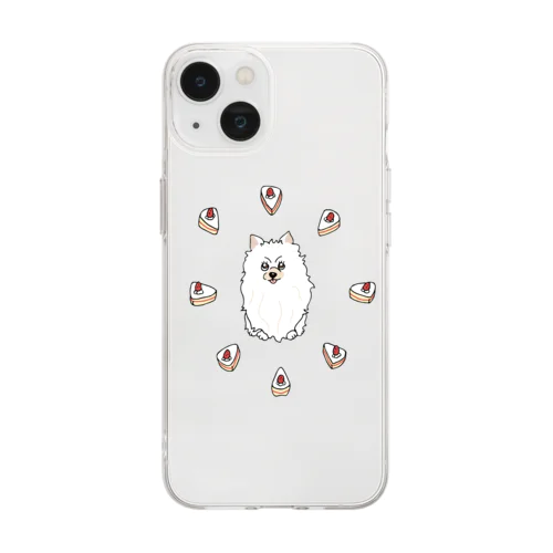 a pomeranian / shortcake Soft Clear Smartphone Case