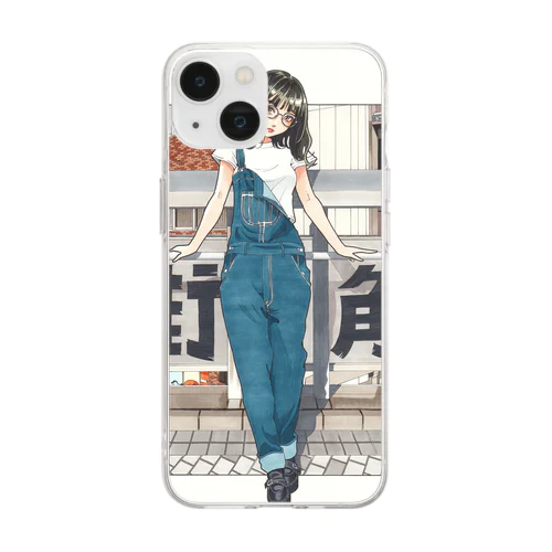 街角女子 Soft Clear Smartphone Case