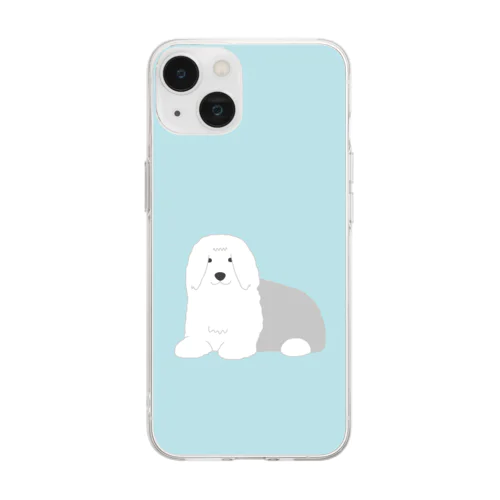 オールドイングリッシュシープドッグ2(LB) Soft Clear Smartphone Case