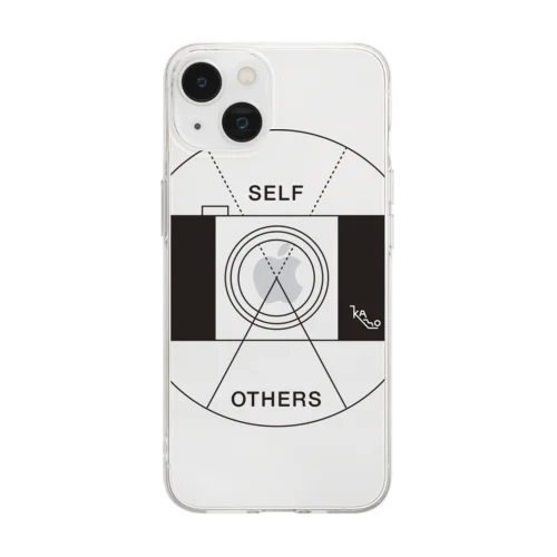 D_線画（SELF AND OTHERS） Soft Clear Smartphone Case