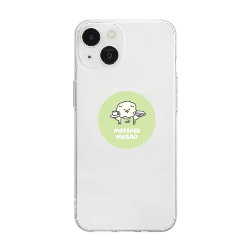 SUZURIともっさりもさお　ごはんもさよ！ Soft Clear Smartphone Case