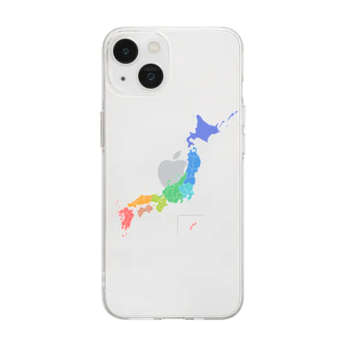 日本地図柄シリーズ Soft Clear Smartphone Case