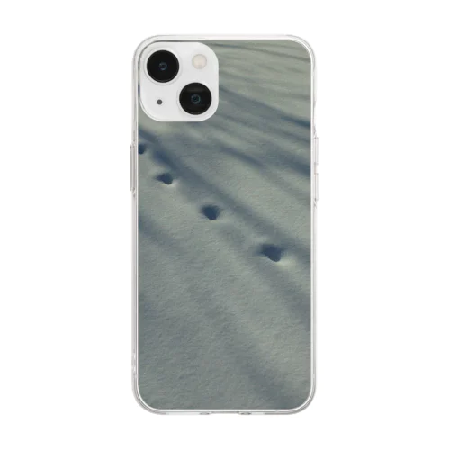 201612171227001　狐の足跡 Soft Clear Smartphone Case