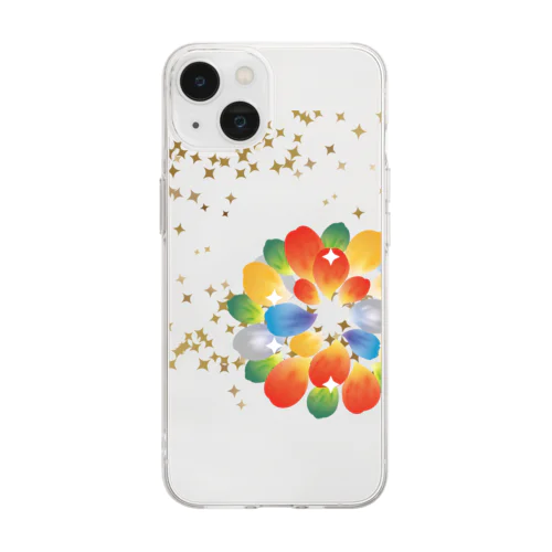 マヤイロ 5色 Flower Soft Clear Smartphone Case