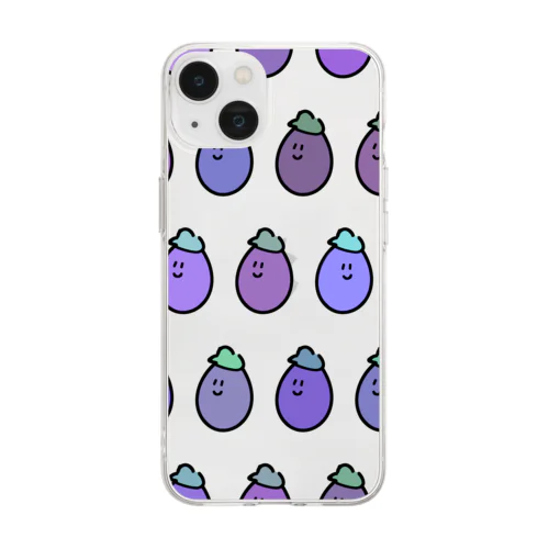 ナス工場（小物） Soft Clear Smartphone Case