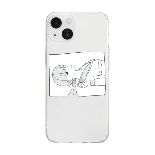 三つ編みのあの子 Soft Clear Smartphone Case