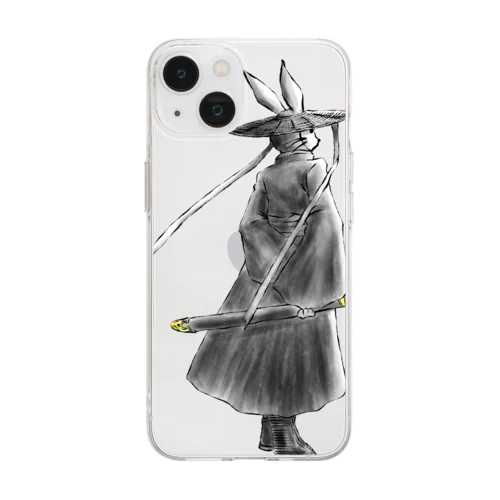 武侠うさぎ Soft Clear Smartphone Case