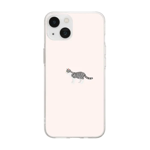 猫1-10 サバ白猫 Soft Clear Smartphone Case