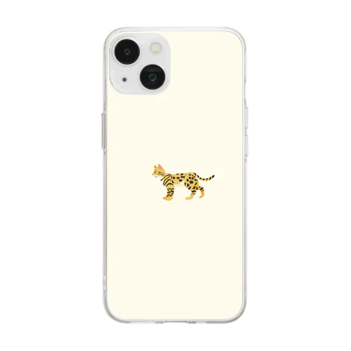 猫1-12 ベンガル猫 Soft Clear Smartphone Case