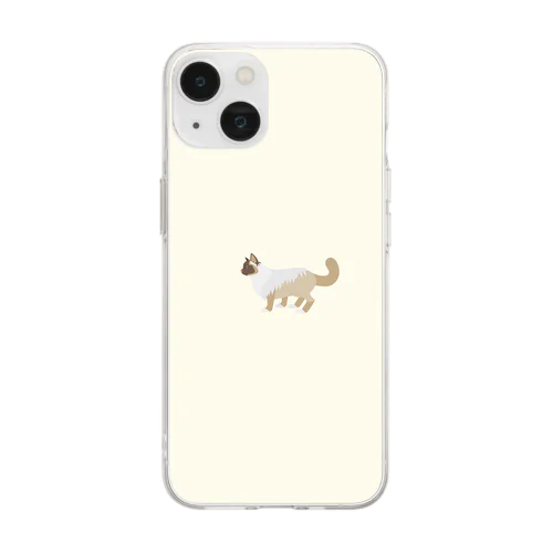 猫1-15 ラグドール Soft Clear Smartphone Case