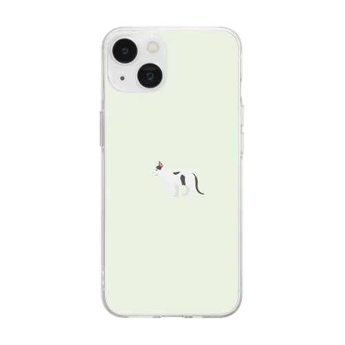 猫1-16 ぶち猫 Soft Clear Smartphone Case