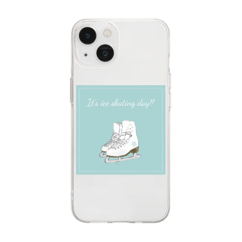 It’s ice skating day!! (マイシューズ) Soft Clear Smartphone Case