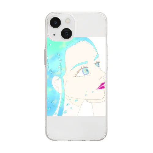 水の女神 Soft Clear Smartphone Case