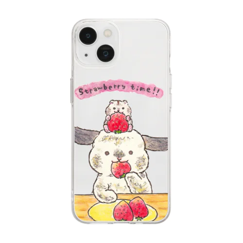 Strawberry time. Soft Clear Smartphone Case