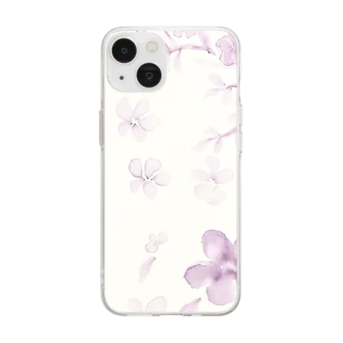 桜の風　 Soft Clear Smartphone Case