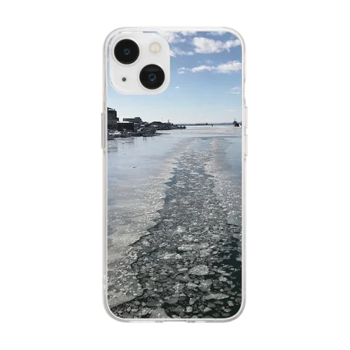 201902111352001　漁船の足跡 Soft Clear Smartphone Case