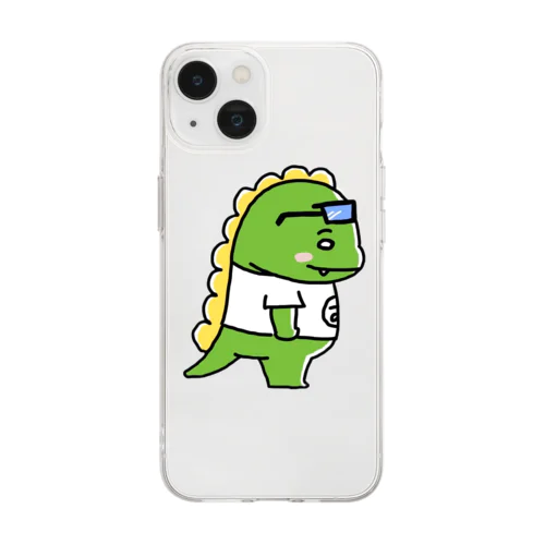 むびおソフトクリアスマホケース(横向き) Soft Clear Smartphone Case