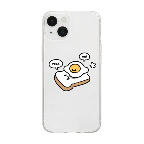The fried egg on the toast ! Soft Clear Smartphone Case