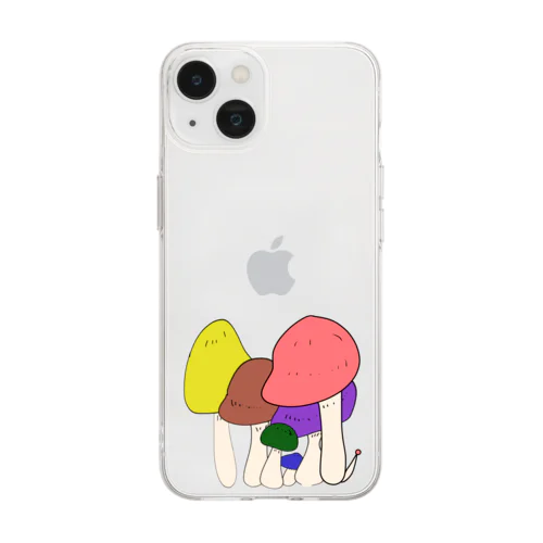 きのこっ！群衆ぅぅう Soft Clear Smartphone Case