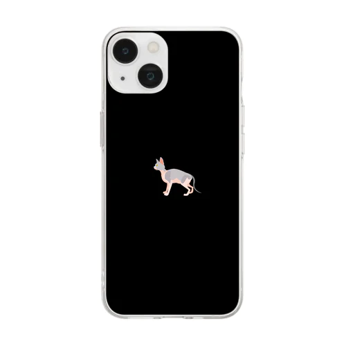 猫1-13 スフィンクス猫 Soft Clear Smartphone Case