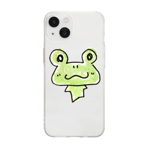 カエルのはんちゃん Soft Clear Smartphone Case