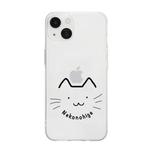 猫のひげロゴマークシリーズ Soft Clear Smartphone Case