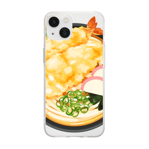 天ぷらうどん Soft Clear Smartphone Case