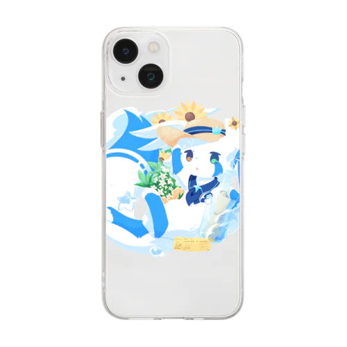 夏だより (ベル) Soft Clear Smartphone Case