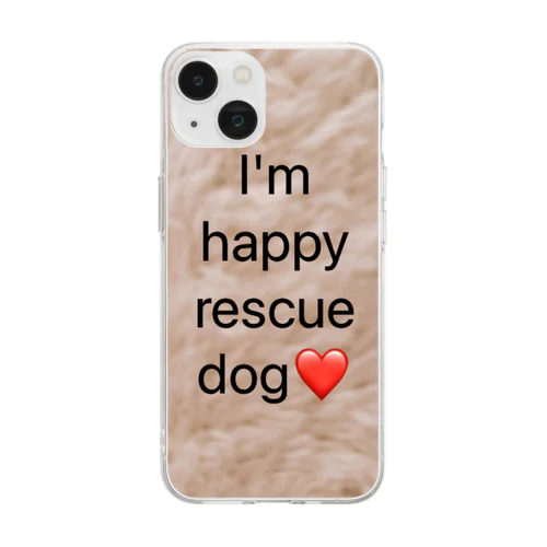 ❤️幸せな保護犬と飼い主さんの為のグッズ❤️ Soft Clear Smartphone Case