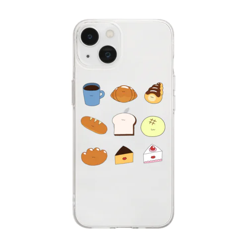 しょっくんとゆかいななかまたち Soft Clear Smartphone Case