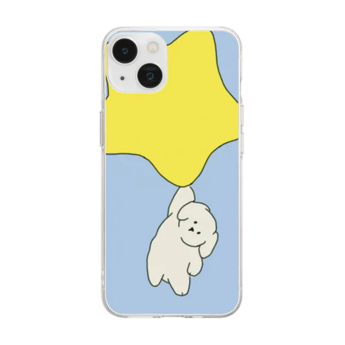 Good night, puppy ~ blue Soft Clear Smartphone Case