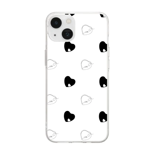 Love (Noir ver.) Soft Clear Smartphone Case